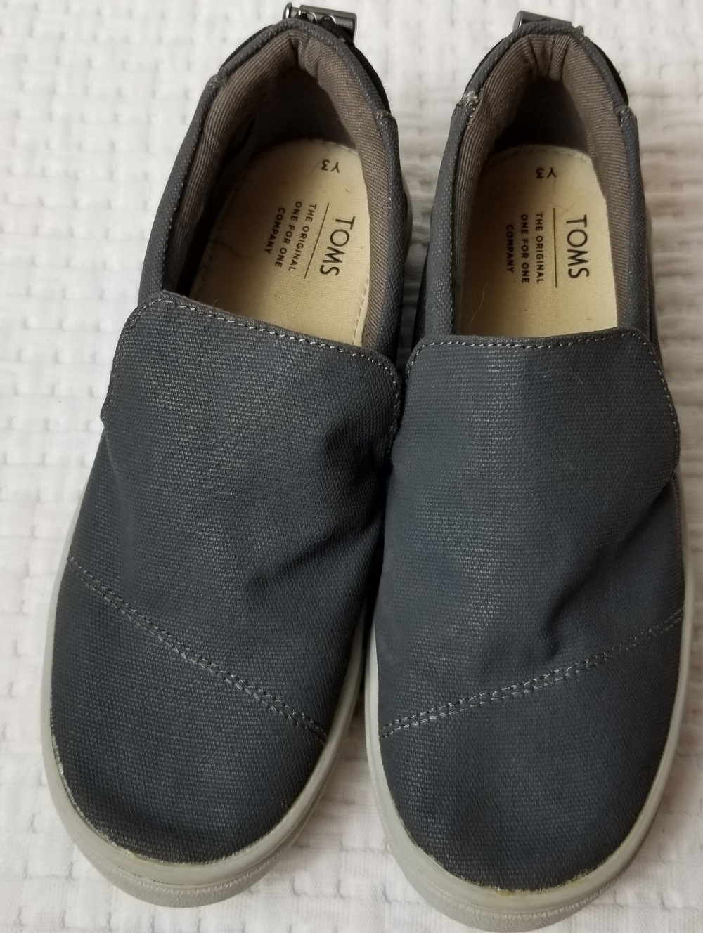 Toms Canvas Toggle Back Round Toe Slip-On Shoes
